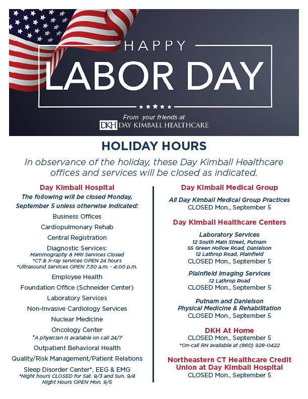 Labor Day Office Closures